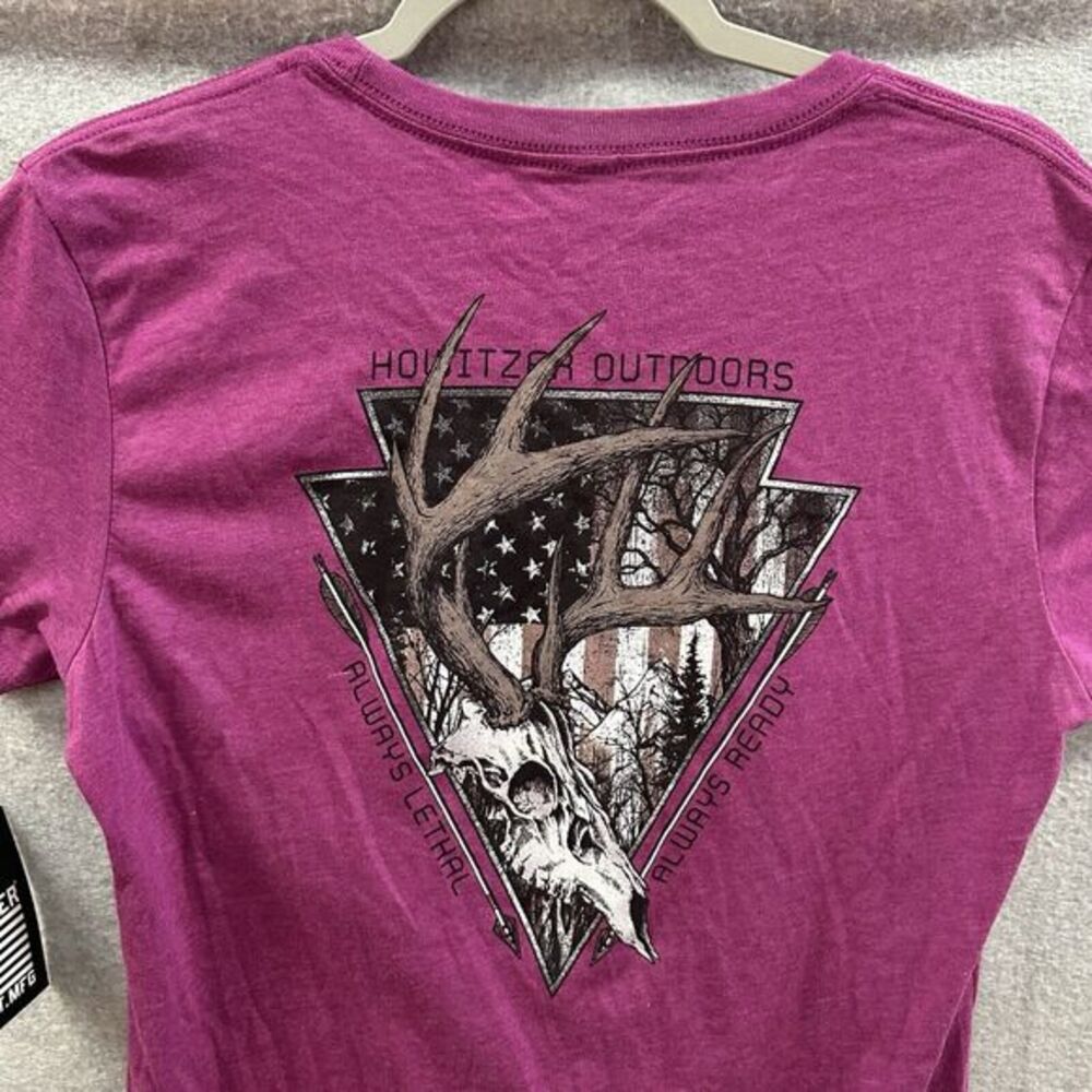Howitzer T-Shirt Womens Extra Large Outdoors Always Lethal Always Ready‎ Graphic